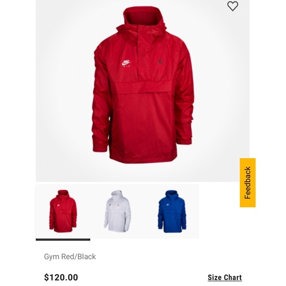 jordan jsw wings 1988 anorak red